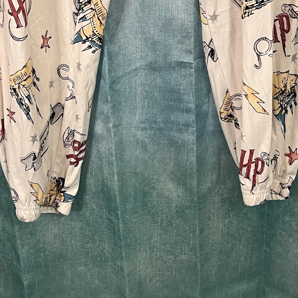 Wizarding World WOMEN'S JOGGER PJ HARRY POTTER PAJAMA SLEEP PANTS WHITE XL 16/18 - Picture 4 of 5